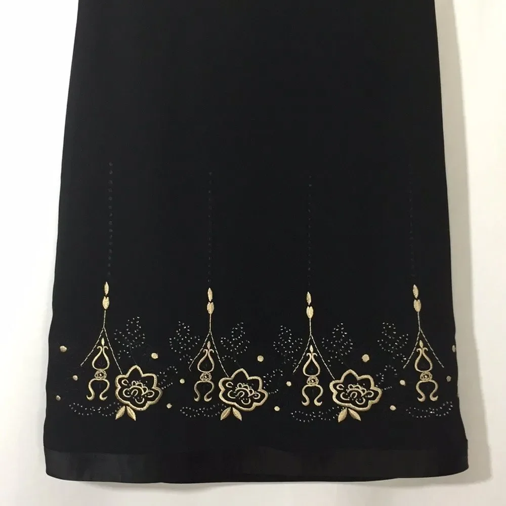 Ann Taylor LOFT Embroidered Pencil Skirt Size 4